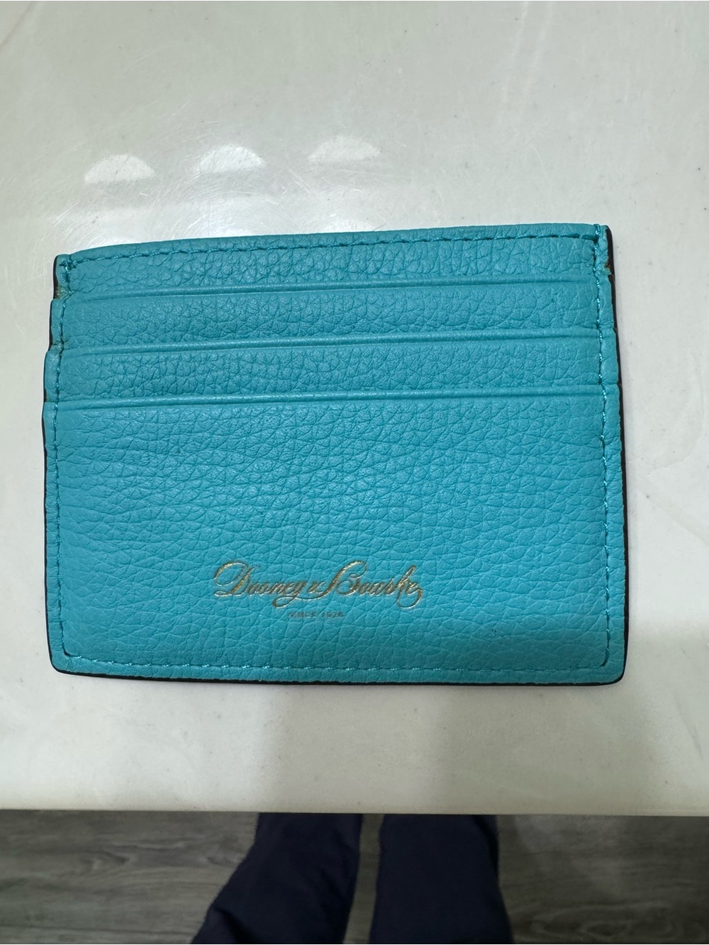 Dooney & Bourke Brown and Teal Small Wallet Insert